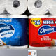 Rolls of Charmin toilet paper on display at a Target store in Queens NYC, July 2022.